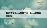 国内首家ddos攻击平台_ddos攻击国家网站
